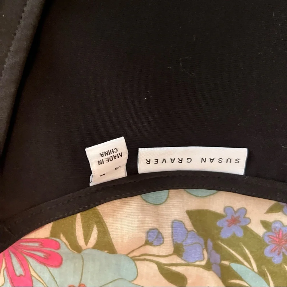 Susan Graver QVC 2 pc trumpet skirt and grommet sleeve top black jersey flowing - Picture 11 of 16